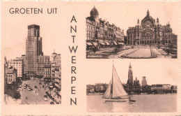 BELGIQUE  - Antwerpen  - Groeten Uit - Animé  - Carte Postale Ancienne - Antwerpen
