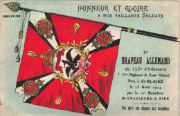 MILITARIA - Honneur Et Gloire à Nos Vaillants Soldats - 1er Drapeau Allemand - Colorisé - Carte Postale Ancienne - Guerre 1914-18
