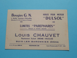 LOUIS CHAUVET ( Tél 29 ) BUIS-LES-BARONNIES Drôme ( Voir / Zie Scan ) ! - Visiting Cards