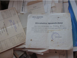 Hivatalos Igazlovnay Obecse Stari Becej 1941 WW2 Okupation Official Identification For Owning A Brand Bicycle Move - Motos