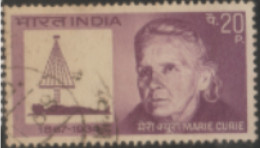 USED STAMP FROM 1968 INDIA ON  The 100th Anniversary Of The Birth Of Marie Curie/CURIE & RADIUM TREATMENT - Usati