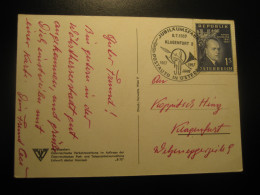 KLAGENFURT 8.7.1957 Postbus Post Bus 50 Year Anniversary Trip Cancel Stagecoach Postcard AUSTRIA Coach Autobus Autocar - Busses