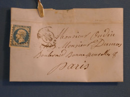 DA11  FRANCE BELLE  LETTRE 1861 NEVERS  A PARIS+N°14+VOISIN  +AFF. INTERESSANT ++ - 1853-1860 Napoléon III