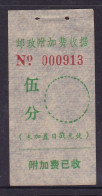 CHINA CHINE  GUANGXI Surcharge Receipt ADDED CHARGE LABEL (ACL)  0.05 YUAN - Altri & Non Classificati