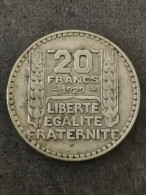 20 FRANCS TURIN ARGENT 1929 FRANCE / SILVER - 20 Francs