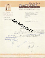 59 0169 ONNAING NORD 1961 Fabrique De Papiers Techniques VPI Georges MARIAGE Route Nationale Dest. M. BAILLON - Electricité & Gaz