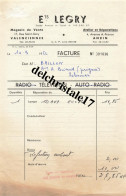 59 0163 ANZIN NORD 1963 Radio Télévision Auto-radio Éts LEGRY Magasins Rue St-Géry Valenciennes à M. BAILLON - Electricité & Gaz