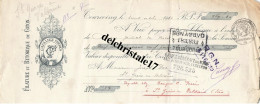 59 0077 TOURCOING NORD 1912 FILATURE ET RETORDAGE DE COTON GAULLIEZ FRÈRES À M. JOSEPH DUC - Assegni & Assegni Di Viaggio