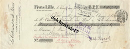 59 0011 FIVES-LILLE NORD 1921 FILATURE ET RETORDERIE LA COTONNIÈRE DE FIVES DESTINATAIRE M. JOSEPH DUC - Assegni & Assegni Di Viaggio
