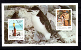 Argentina 1987 Sheet Antarctics/Birds Stamps (Michel Block 33) MNH - Unused Stamps