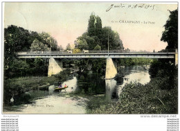 CPA (Réf : H 622) 9. CHAMPIGNY (MARNE 51) Le Pont (animée, Canotage, Charrette Et Chevaux) - Champigny