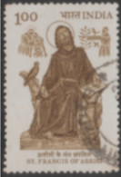 USED STAMP FROM 1983 INDIA ON  The 800th Anniversary Of The Birth Of St. Francis Of Assisi - Gebraucht