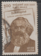 USED STAMP FROM 1983 INDIA ON  The 100th Anniversary Of The Death Of Karl Marx/MARX & DAS CAPITAL - Used Stamps