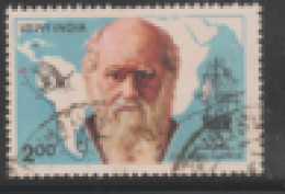 USED STAMP FROM 1983 INDIA ON  The 100th Anniversary Of The Death Of Charles Darwin, Naturalist - Gebraucht