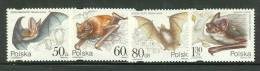 POLAND 1997 BATS MICHEL 3656- 3659  MNH - Chauve-souris