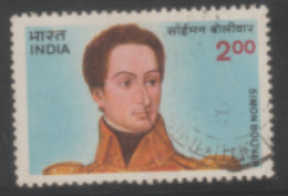 USED STAMP FROM 1983 INDIA ON The 200th Anniversary Of The Birth Of Simon Bolivar (South American Statesman) - Used Stamps