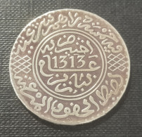 MARRUECOS. AÑO 1896 (1313). 5 DIRHAN PLATA HASAN I.  PESO 14.3 GR - Maroc