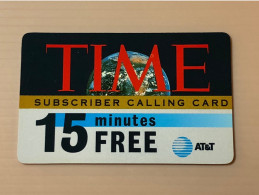 Mint USA UNITED STATES America Prepaid Telecard Phonecard, AT&T TIME Calling Card SAMPLE CARD, Set Of 1 Mint Card - Colecciones