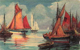 ARTS - J Ginsio - Navires - Port - Carte Postale - Peintures & Tableaux