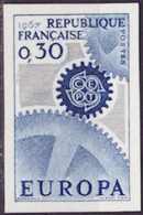 Europa CEPT 1967 France - Frankreich Y&T N°1521a - Michel N°1578U *** - 30c EUROPA - Non Dentelé - 1967