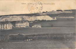 CPA 55 SORCY / CARRIERE DU FOUR A CHAUX ET TRANSPORTEUR AERIEN - Other & Unclassified