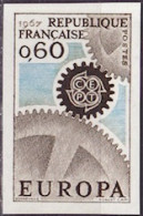 France - Frankreich 1967 Y&T N°1522a - Michel N°1579U *** - 60c EUROPA - Non Dentelé - 1961-1970