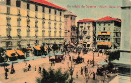 ITALIE - Lombardie - Un Saluto Da Savana - Piazza Giulio -  Animé - Colorisé - Carte Postale Ancienne - Otros & Sin Clasificación
