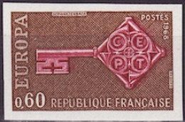 Europa CEPT 1968 France - Frankreich Y&T N°1557a - Michel N°1622U *** - 60c EUROPA - Non Dentelé - 1968