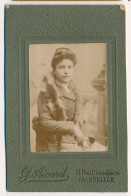 Photographie XXe CDV Portrait De Charlotte Joséphine Pierrette BORGOMANO (1885-1921) Photographe Aicard Marseille - Personnes Identifiées