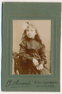 Photographie XXe CDV Portrait De Antoinette Marie BORGOMANO (1893-?) Photographe Aicard Marseille - Identifizierten Personen