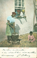 CPA CP Mulheres Preparando O Milho Cabo Verde - Cap Verde