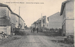 CPA 55 LOUPPY LE CHATEAU / GRANDE RUE ET EGLISE - Sonstige & Ohne Zuordnung