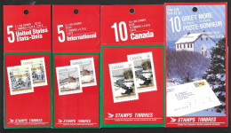 Canada 1989 MNH Chistmas Winter Landscape Set Of 4 Booklets (SB117/120) - Cuadernillos Completos
