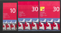 Canada 1998 S/A Flag & Iceberg 46c Booklets (SB227, 228 & 228A) - Libretti Completi