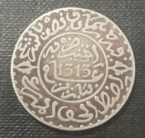 MARRUECOS. AÑO 1896 ( 1313). 2 1/2 DIRHAN PLATA,  HASAN I. PESO 7.2 GR - Maroc