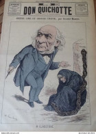 1886 Journal LE DON QUICHOTTE - William Ewart GLADSTONE - PETITE LIME ET GROSSE CHAÎNE Par Gilbert MARTIN - IRLANDE - 1850 - 1899