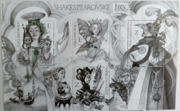 Czech Republik 2023, Shakespear, Sheet 4 Stamps, MNH - Neufs
