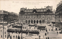 FRANCE - Paris - La Gare St Lazare (côté De La Cour De Rome) - AP - Animé -  Carte Postale Ancienne - Sonstige & Ohne Zuordnung