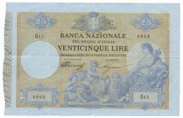 25 LIRE BANCA NAZIONALE NEL REGNO D'ITALIA NUOVO TIPO 18/01/1888 BB/SPL - Autres & Non Classés