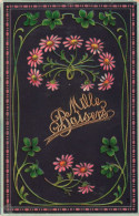 FANTAISIES - Brodées - Milles Baisers - Colorisé -  Carte Postale Ancienne - Borduurwerk