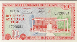 Burundi 10 Francs, P-20b (1.4.1970) - UNC - Burundi