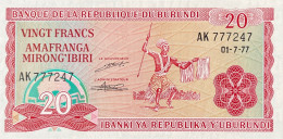 Burundi 20 Francs, P-27a (1.7.1977) - UNC - Burundi