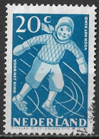 Extra Wit Lijntje In 1948 Kinderzegels 20 + 8 Ct Blauw NVPH 512 - Errors & Oddities