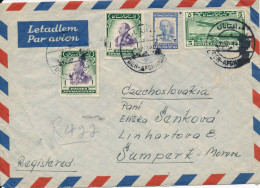 N3024 - Afghanistan (1957) - Airmail R-letter To Czechoslovakia, Tariff: 9,30 AF - Afghanistan