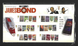 Great Britain 2008 & 2020 James Bond Pres Packs Sg 2797/2802, 4332/7 & MS 4338 - Presentation Packs