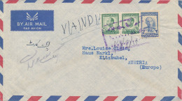 N3026 - Afghanistan (195?) - Airmail Letter (via India) To Austria, Tariff: 2,50 AF - Afghanistan