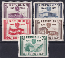 AUSTRIA 1955 - MNH - ANK 1021-1025 - Complete Set! - Staatsvertrag - Ungebraucht