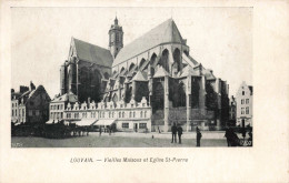 BELGIQUE - Louvain - Vieilles Maisons - Eglise St-Pierre - Animé -  Carte Postale Ancienne - Autres & Non Classés