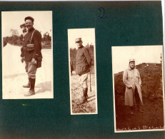 6 Petites Photos Collées Sur Carton Format  Plus Petit Qu'A5. Soldats, Cyclistes, Musiciens - 1914-18