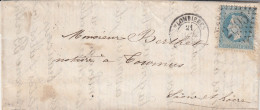 Frankreich Vollständiger Brief Aus Dem Jahr 1868 Von Plombieres Nach Laone Et Loise Rautenstempel 2895 - 1863-1870 Napoléon III Lauré